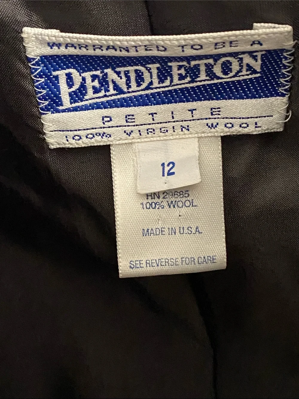 Vintage Pendleton Gray Women's Tailored Wool Blazer